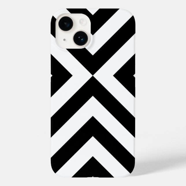 Funda De Case-Mate Para iPhone Chevras blancas y negras (Reverso )