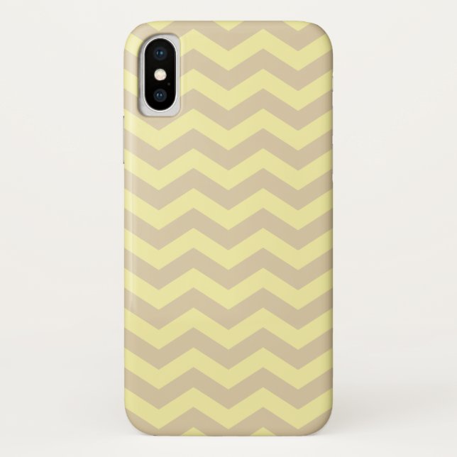 Funda De Case-Mate Para iPhone Chevras neutrales de marfil-crema (Reverso)