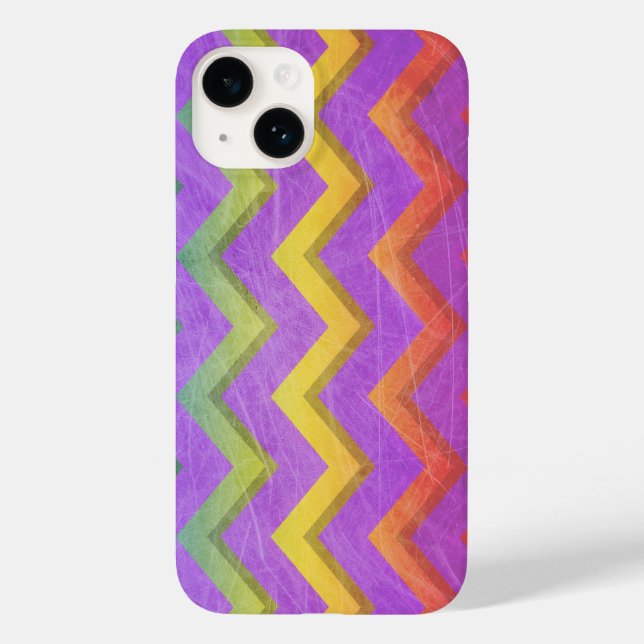 Funda De Case-Mate Para iPhone Chevron arcoiris de Shirley Taylor (Reverso )