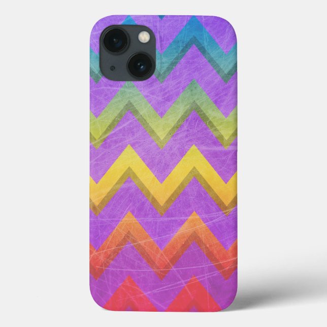 Funda De Case-Mate Para iPhone Chevron arcoiris de Shirley Taylor (Reverso)
