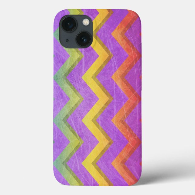 Funda De Case-Mate Para iPhone Chevron arcoiris de Shirley Taylor (Reverso)