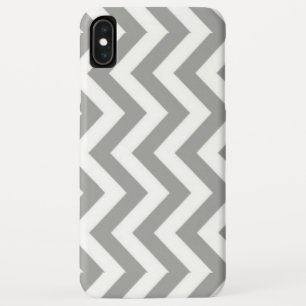 Funda Para iPhone XS Max Chevron blanco gris
