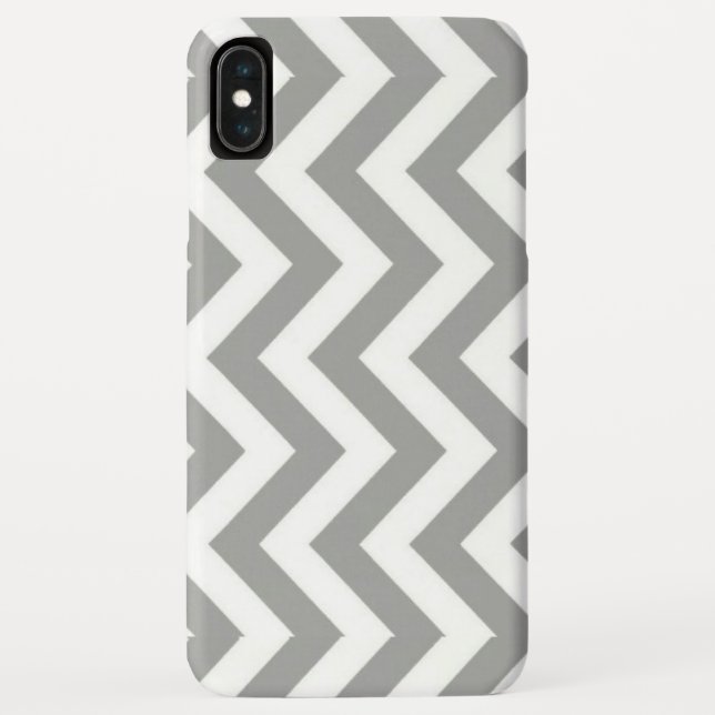 Funda De Case-Mate Para iPhone Chevron blanco gris (Reverso)