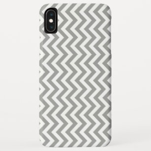 Funda Para iPhone XS Max Chevron blanco gris
