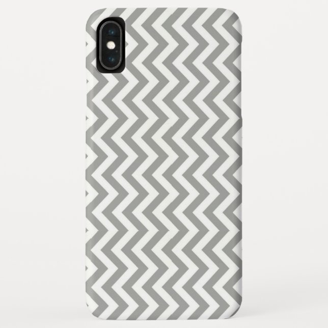 Funda De Case-Mate Para iPhone Chevron blanco gris (Reverso)