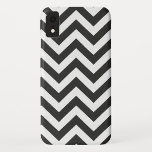 Funda Para iPhone XR Chevron blanco negro