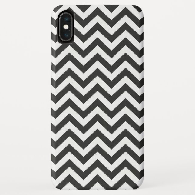 Funda De Case-Mate Para iPhone Chevron blanco negro (Reverso)