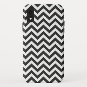 Funda Para iPhone XR Chevron blanco negro