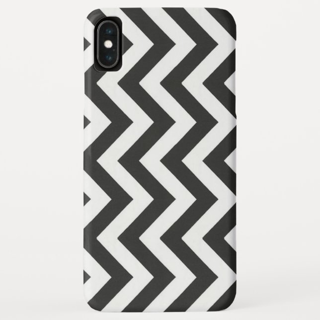 Funda De Case-Mate Para iPhone Chevron blanco negro (Reverso)