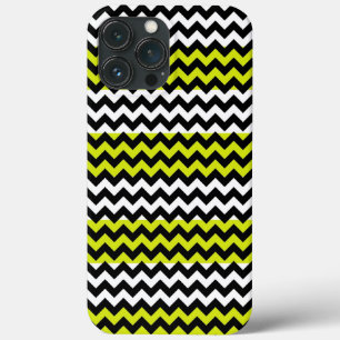 Funda Para iPhone 13 Pro Max Chevron blanco verde Zigzag