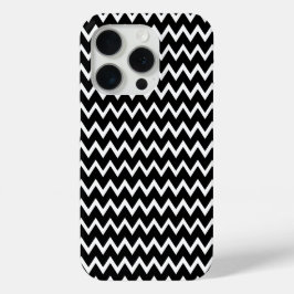 Funda Para iPhone 15 Pro Chevron Blanco Y Negro