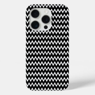 Funda Para iPhone 15 Pro Chevron Blanco Y Negro