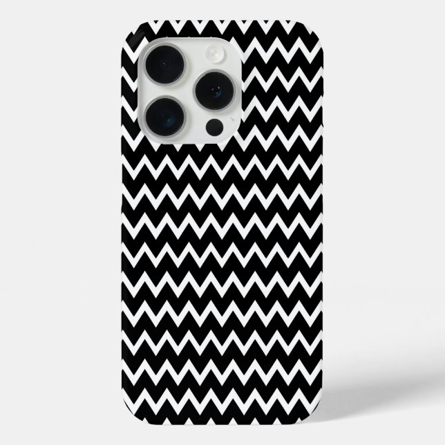 Funda De Case-Mate Para iPhone Chevron Blanco Y Negro (Reverso )