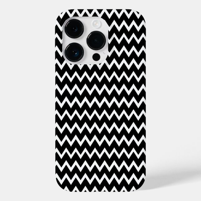 Funda De Case-Mate Para iPhone Chevron Blanco Y Negro (Reverso )