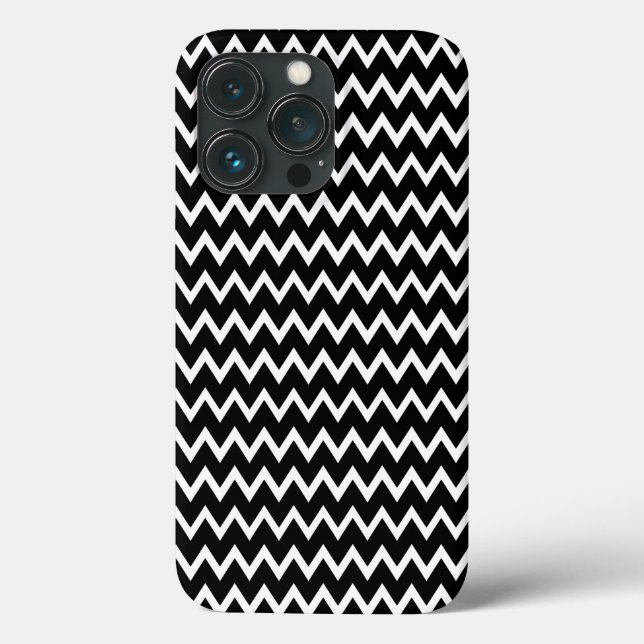 Funda De Case-Mate Para iPhone Chevron Blanco Y Negro (Reverso )