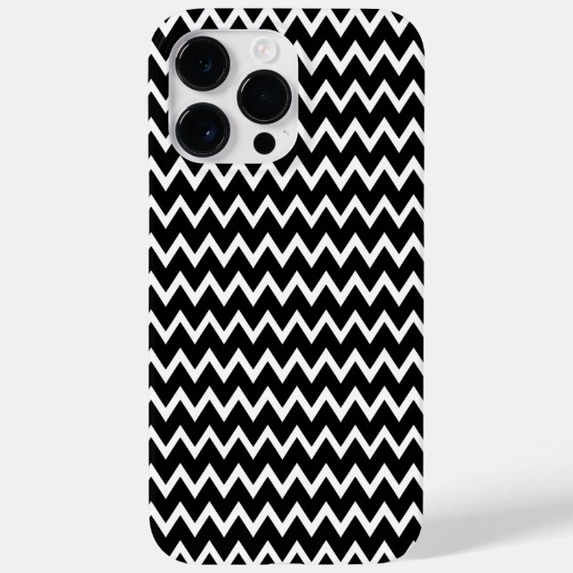 Funda De Case-Mate Para iPhone Chevron Blanco Y Negro (Reverso)