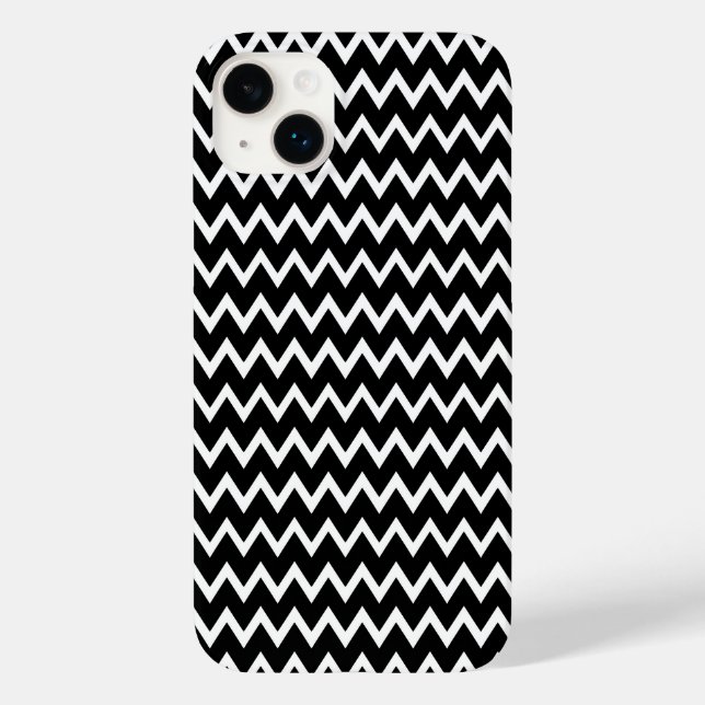 Funda De Case-Mate Para iPhone Chevron Blanco Y Negro (Reverso )