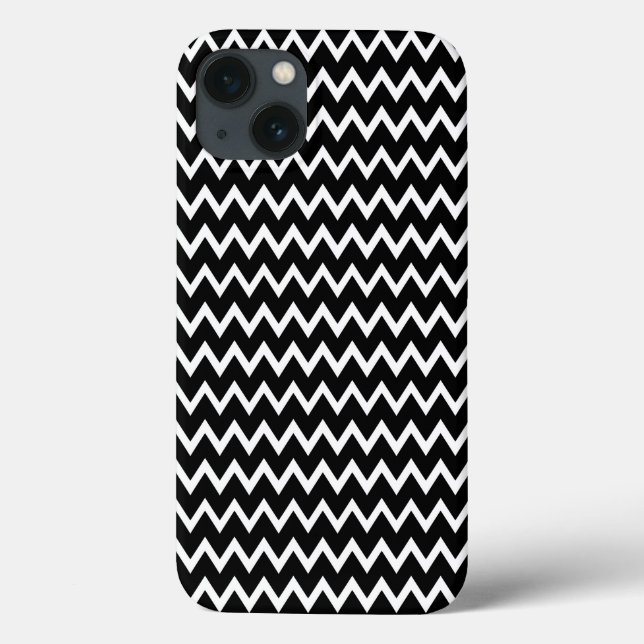 Funda De Case-Mate Para iPhone Chevron Blanco Y Negro (Reverso)