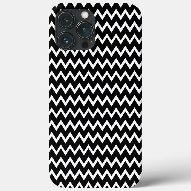 Funda De Case-Mate Para iPhone Chevron Blanco Y Negro (Reverso )