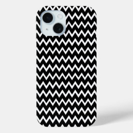 Funda Para iPhone 15 Chevron Blanco Y Negro