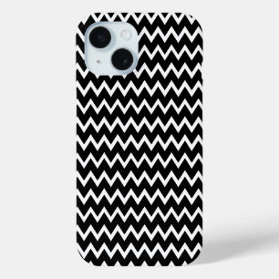 Funda Para iPhone 15 Chevron Blanco Y Negro