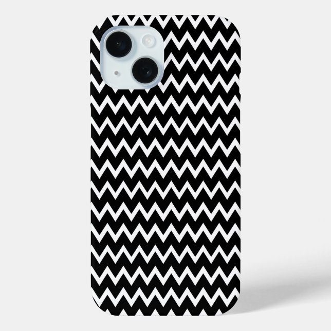 Funda De Case-Mate Para iPhone Chevron Blanco Y Negro (Reverso )
