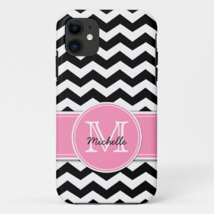 title_seo2 Chevron blanco y negro con bblegum rosado