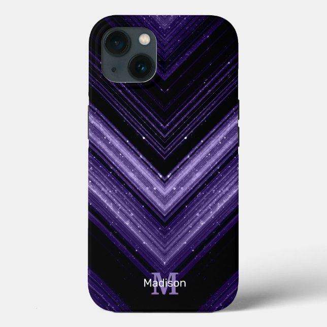 Funda De Case-Mate Para iPhone Chevron de galaxia ultravioleta espumosamente meta (Reverso )
