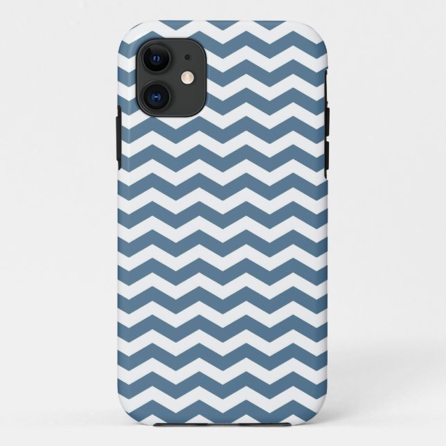 Funda De Case-Mate Para iPhone Chevron de ola azul de Malta (Reverso)