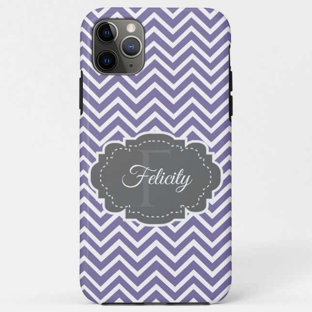 Funda De Case-Mate Para iPhone Chevron morado personalizado (Reverso)