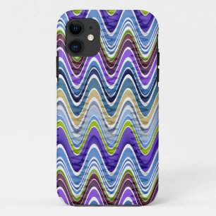 Funda Para iPhone 11 Chevron retro y modelo ondulado de las rayas