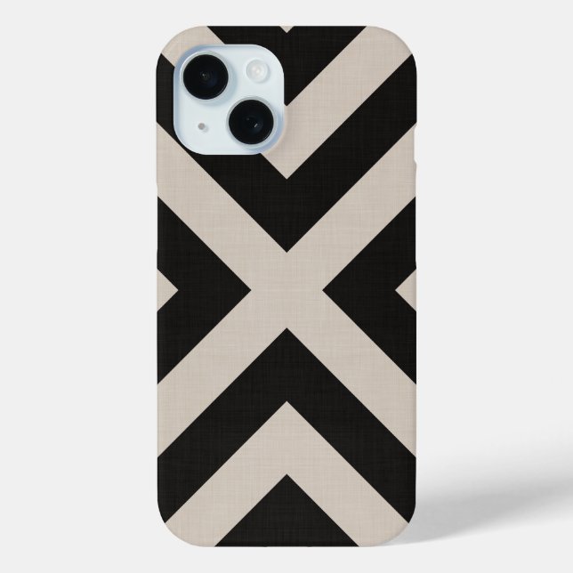 Funda De Case-Mate Para iPhone Chevron Rústico Negro X (Reverso )