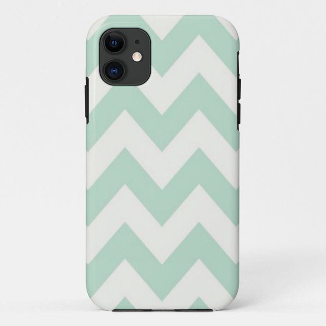 Funda De Case-Mate Para iPhone Chevron verde claro (Reverso)
