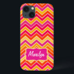 title_seo2 Chevron zigzag patrón color rosa ipad case<br><div class="desc">Funda de tendencia diseñado por zigzag en tonos rosa,  naranja,  rojo y amarillo negrita. Cute brillante estuche de ipod de id de Sarah Trett. Personalizar con el nombre de su elección,  actualmente lee Marilyn.</div>