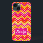 title_seo2 Chevron zigzag patrón color rosa ipad case<br><div class="desc">Funda de tendencia diseñado por zigzag en tonos rosa,  naranja,  rojo y amarillo negrita. Cute brillante estuche de ipod de id de Sarah Trett. Personalizar con el nombre de su elección,  actualmente lee Marilyn.</div>