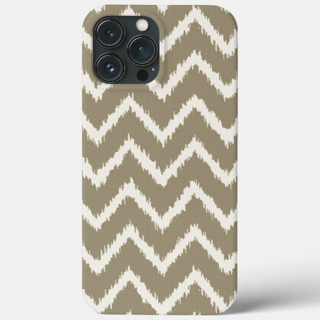 Funda De Case-Mate Para iPhone Chevrons Ikat - taupe beige y beige (Reverso )