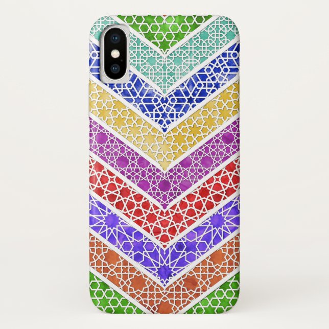 Funda De Case-Mate Para iPhone Chevrons marroquíes (Reverso)