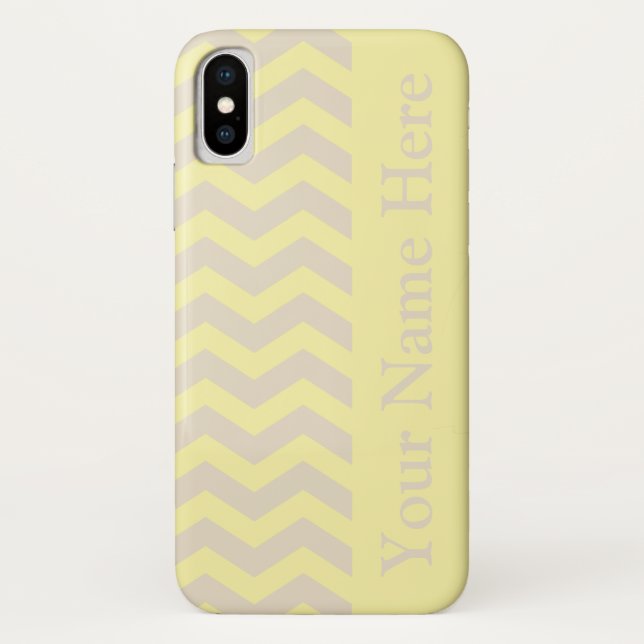 Funda De Case-Mate Para iPhone Chevrons neutrales de crema (Reverso)