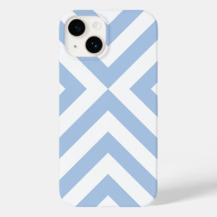 Funda Para iPhone 14 De Case-Mate Chevrras azul y blanco claras en negrita
