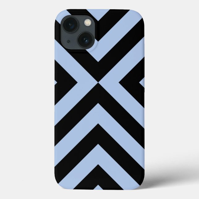 Funda De Case-Mate Para iPhone Chevrras Azules Y Negros Claros (Reverso)