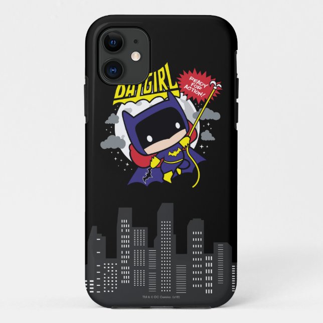 Funda De Case-Mate Para iPhone Chibi Batgirl Preparado Para La Acción (Reverso)