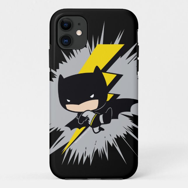 Funda De Case-Mate Para iPhone Chibi Batman Lightning Kick (Reverso)