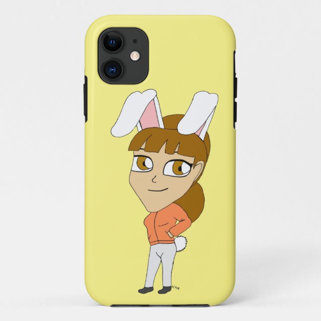 Funda De Case-Mate Para iPhone chibi bunnygirl (Reverso)