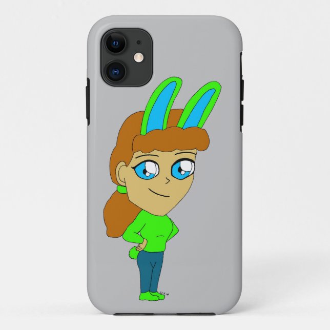 Funda De Case-Mate Para iPhone chibi bunnygirl (Reverso)