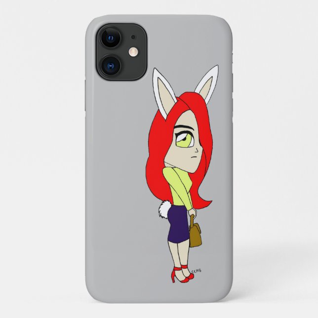 Funda De Case-Mate Para iPhone chibi bunnygirl (Reverso)