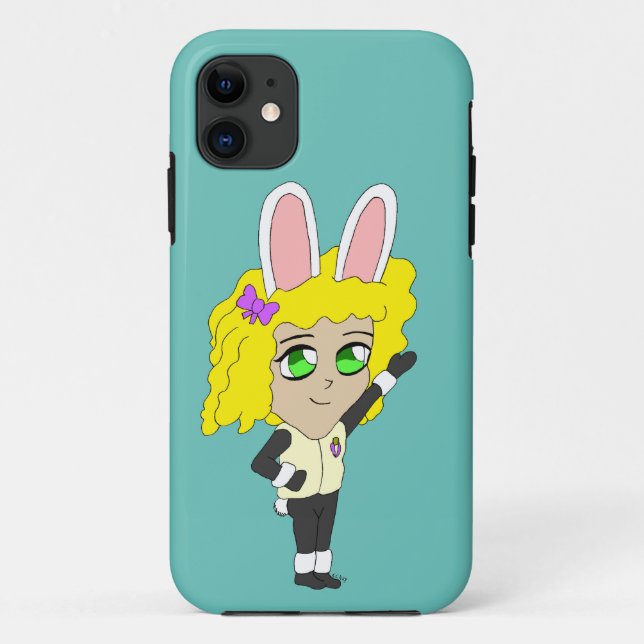 Funda De Case-Mate Para iPhone chibi bunnygirl (Reverso)