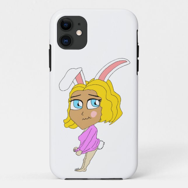 Funda De Case-Mate Para iPhone chibi bunnygirl (Reverso)