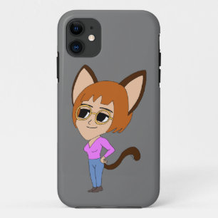 Funda Para iPhone 11 chibi catgirl
