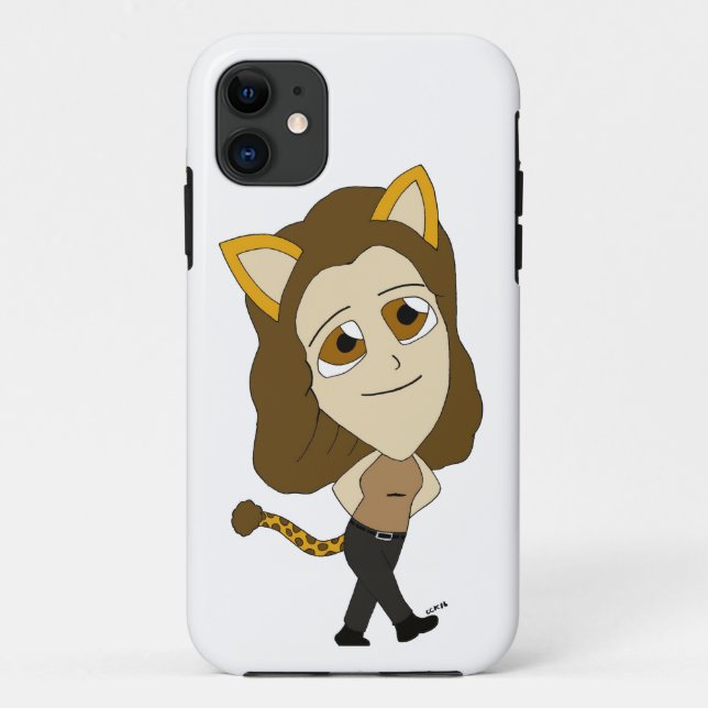 Funda De Case-Mate Para iPhone chibi catgirl (Reverso)