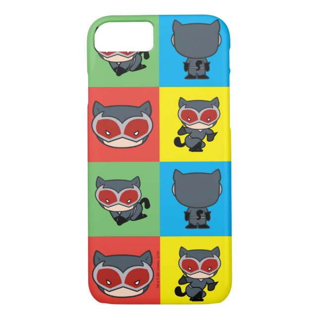Funda De Case-Mate Para iPhone Chibi Catwoman Character Poses (Reverso)